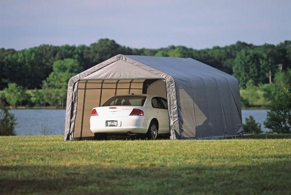 10'Wx16'Lx8'H peak style tent shed